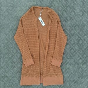NWT Women’s Burnt Orange Knit cardigan open sweater Styleworld Size S